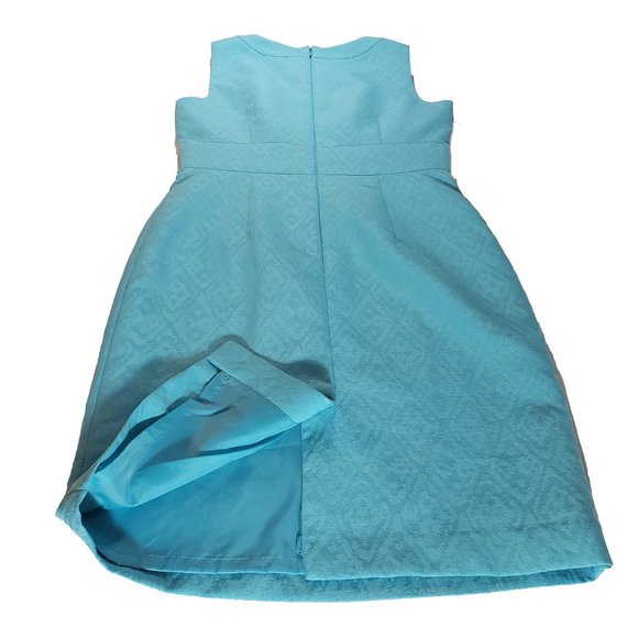 Tahari Arthur S. Levine Turquoise Blue Dress Women's Size 6 - Picture 6 of 16